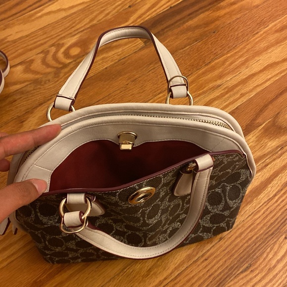 BNWOT Coach Signature Mini Prince Street Jacquard Satchel with Crossbody Strap - Picture 4 of 11